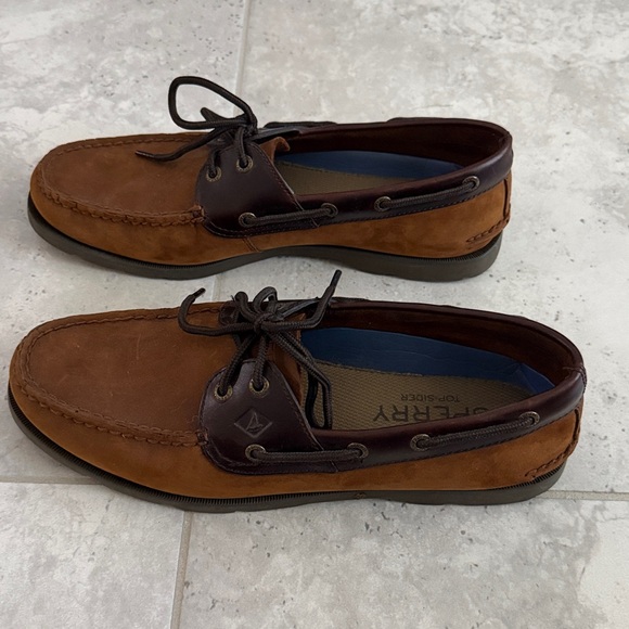 Sperry Top-Sider Leeward 2 Eye Boat Shoe Brown Buck 0777896 US Men's 10 - Picture 3 of 8